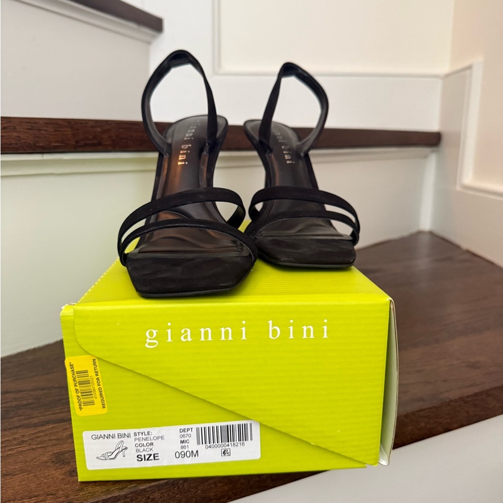 Gianni Bini Elegant Black Strappy Heels